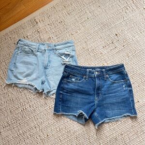 Old Navy Women's Jean Shorts - Light Blue and Dark Blue